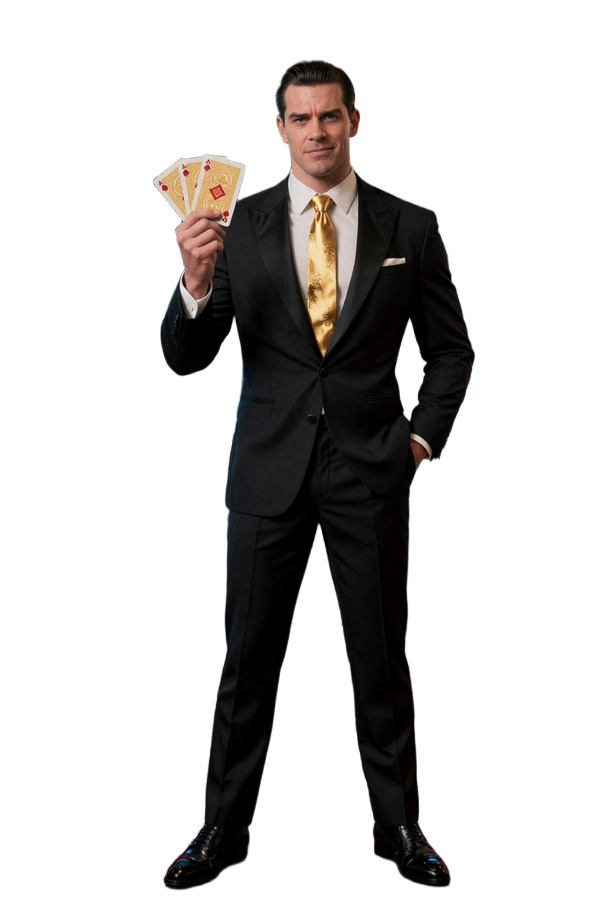 BillionaireSpin Casino Maskot im Luxus-Penthouse mit Casino-Spielen und Spielautomaten Echtgeld